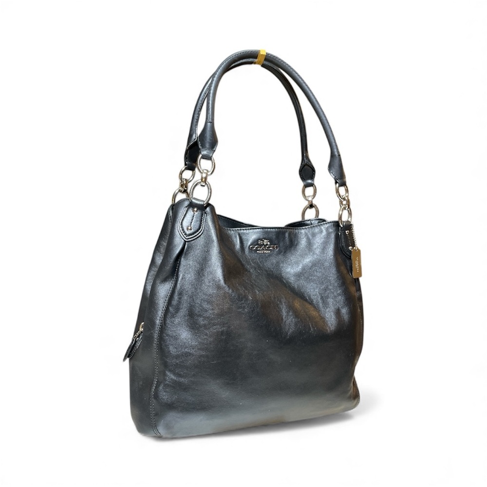 ‼️SPRING SALE Coach Colette Black Leather Large Hobo Shoulder Bag- Rare EUC - Picture 3 of 17